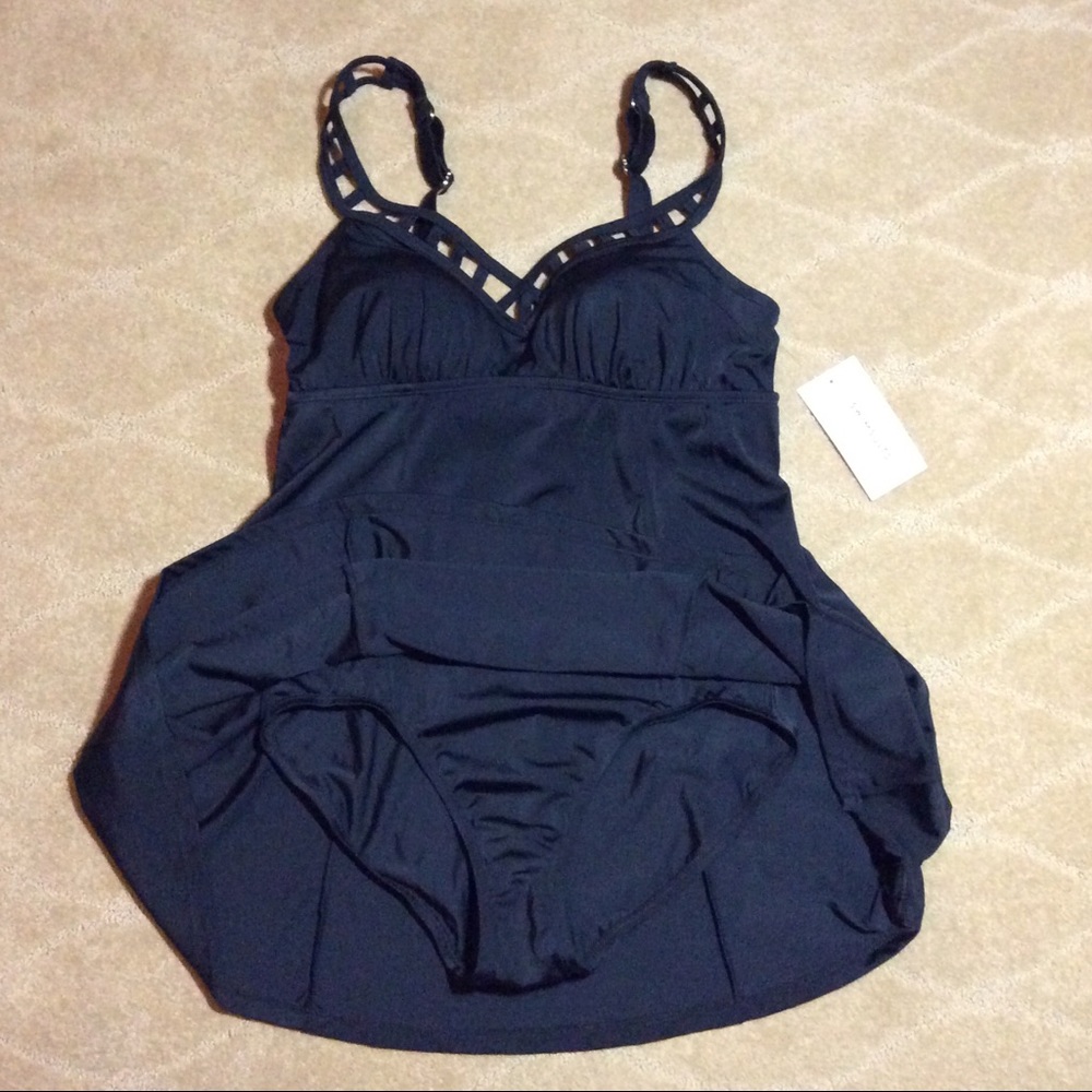 Swimsuits For All NWT Lattice V-Neck Swimdress, 10 - Picture 4 of 9